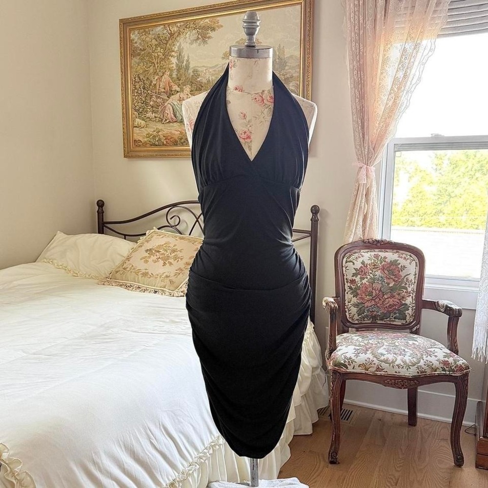 black halter dress  Y2K black halter dress Charlotte Russe size medium